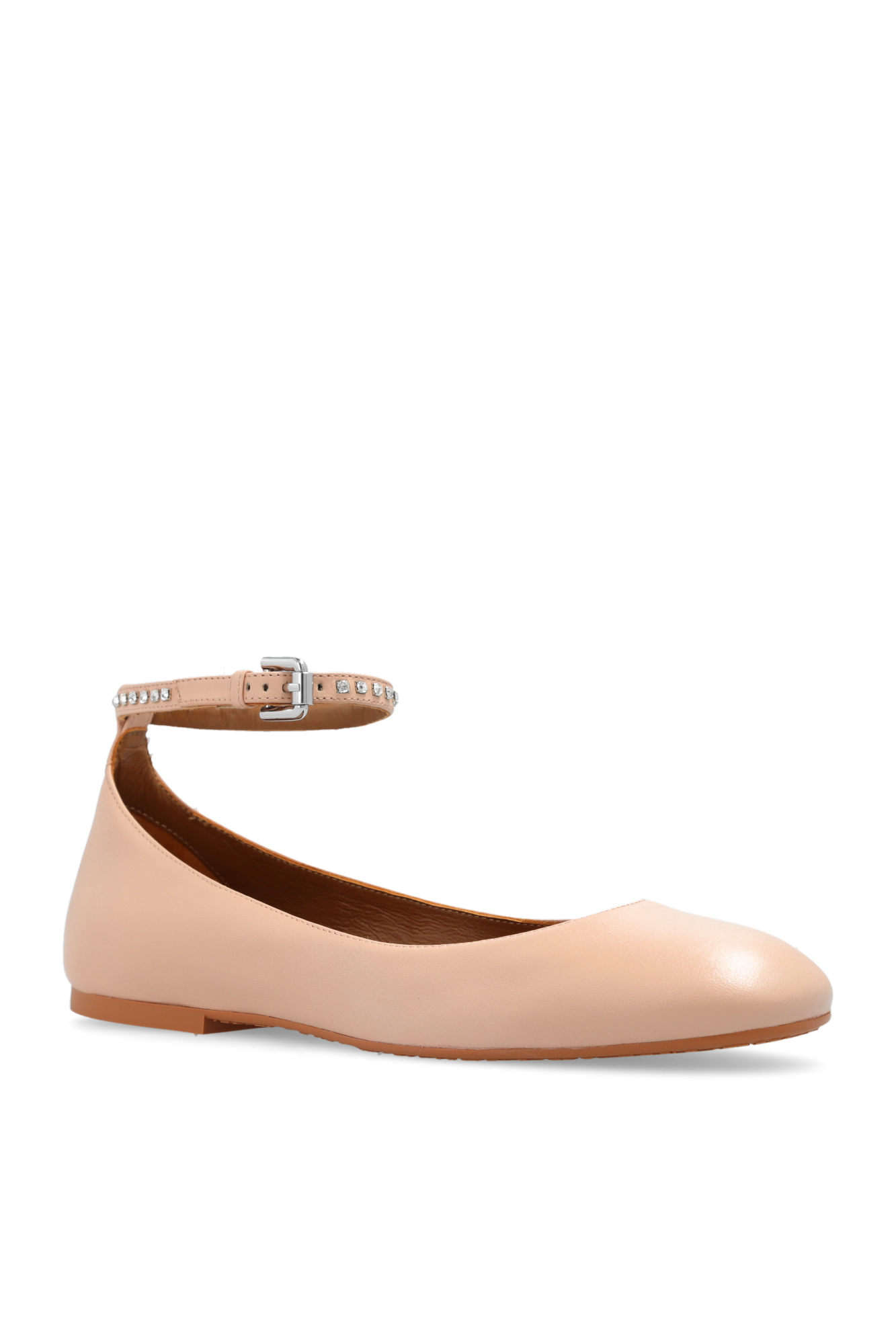 Chloe ballet flats with ankle sale strap